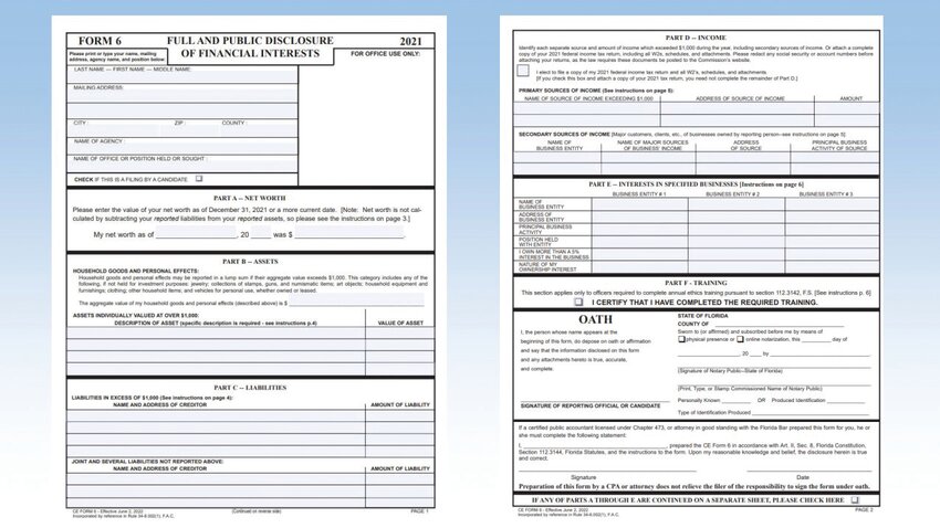 Form 6 now requires local elected officials to declare any asset worth $1,000 or more, prompting a rash of statewide resignations.