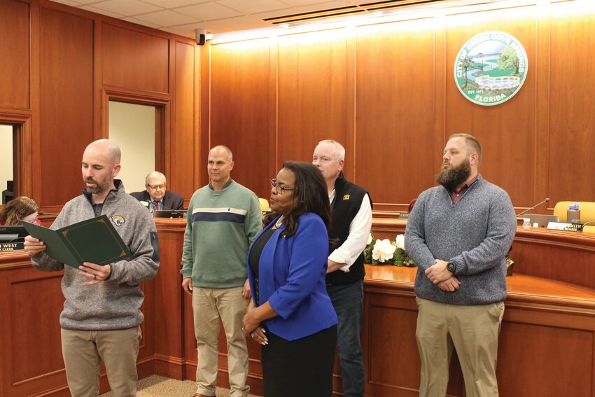Vice Mayor Steven Kelley led a proclamation that commemorated Dr. Martin Luther King Jr. for his &ldquo;nonviolent leadership, vision for quality for all and desire to serve his fellow man.&rdquo; Martin Luther King Day will be celebrated on Jan. 15, his birthday.