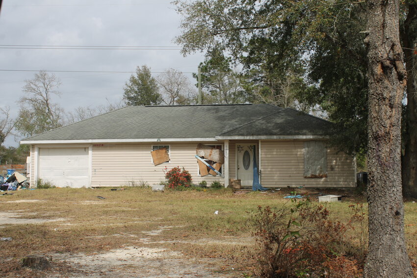 An abandoned home in High Ridge Estates, which squatters have recently used for shelter.