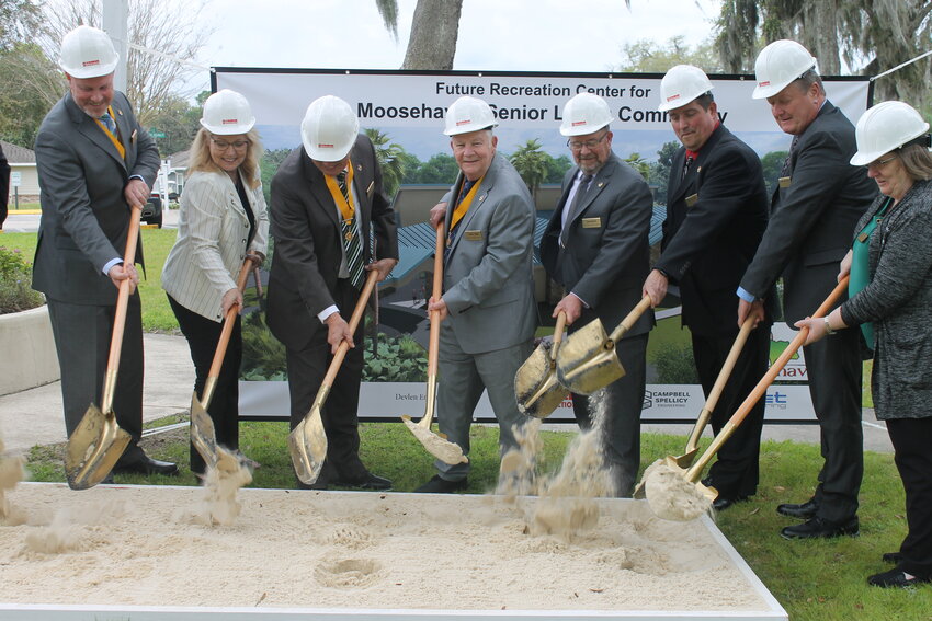 The groundbreaking ceremony for the upcoming Mosehaven AAA building.