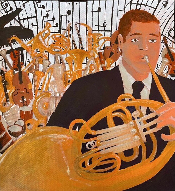 First place: Graham Johnston, 12th grade, Fleming Island High &lsquo;The Hornist&rsquo;, Teacher Michael Green