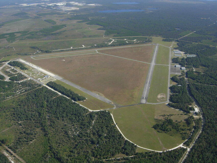 Keystone Heights Airport (42J) is located on the county line between Clay and Bradford counties.