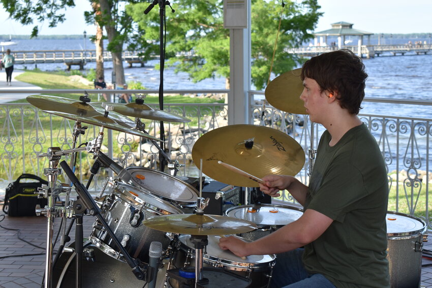 Drummer Austin Girouard said he had a good time playing in front of the band's largest crowd.