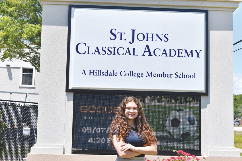 St. Johns Classical Academy’s Wedangelis Feliciano-Berrocales came to the United States 11 years ago from Puerto Rico. Her parents couldn’t speak English, and they didn’t have a job. She was self-taught English and will graduate on May 24 from St. Johns Classical Academy before becoming the first in her immediate family to attend college.