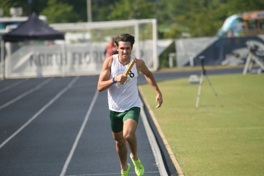 The Fleming Island 4 X 800 relay team, including runners Graham Myers and Johns Keester, won the Class 3A state championship.