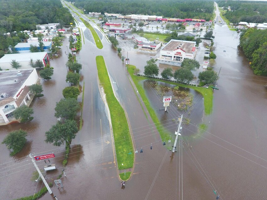 Flooding from Irma in 2017 dumped 14 inches of rain in Clay County in about 12 hours, causing $40 million in damage and the intersection at State Road 21 and County Road 218 to flood.
