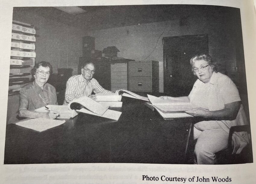 The Historical Commision working on &quot;Who's Who Politically Speaking In Clay County, Florida.&quot; (From left to right) Chairwoman Edna McDonald, Charles Taylor and Betty Spencer