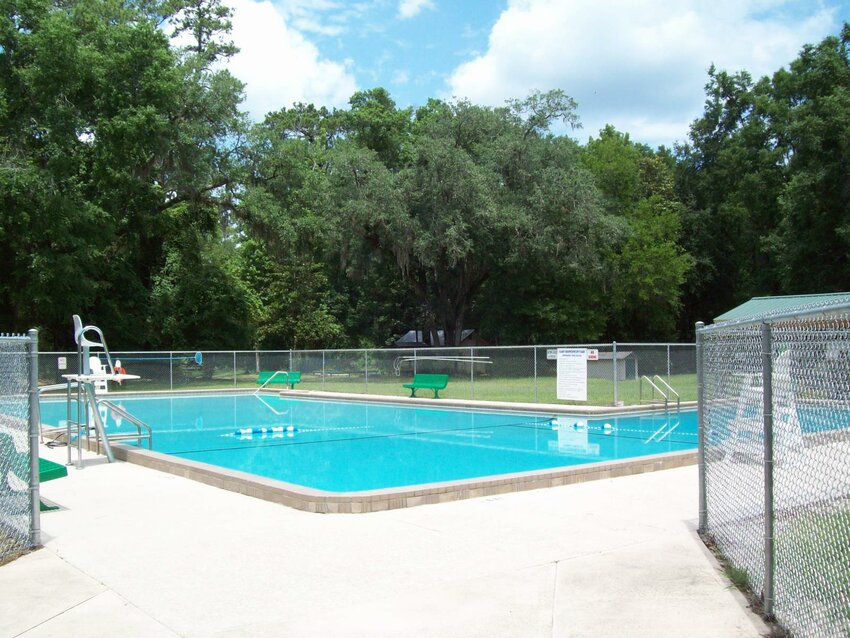 The pool at Camp Chowenwaw is open daily throughout the summer.
