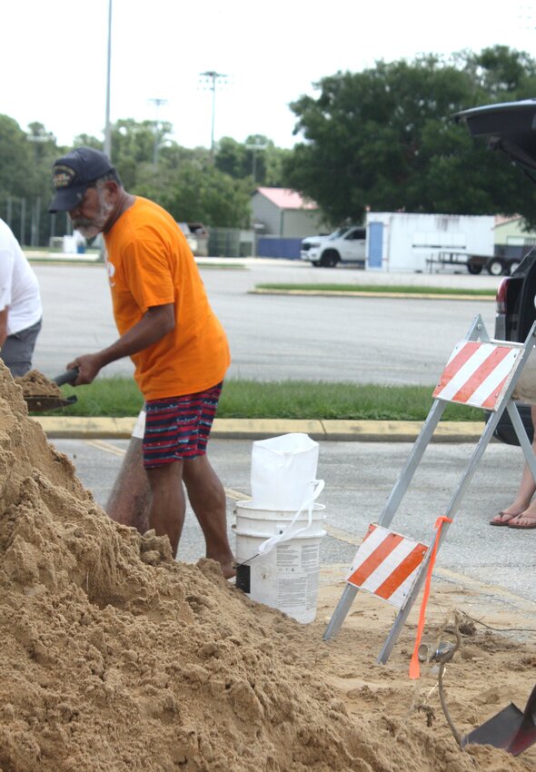 Orange Park's John Salas has bagged sand before, so he's used to being cautious when tropical storms or hurricane warnings occur. He said his wife worries their garage will flood, so he always takes precautions. He filled 10 bags at the Fleming Island location at noon Saturday, more than two days before Debby is expected to sweep across North Florida. 