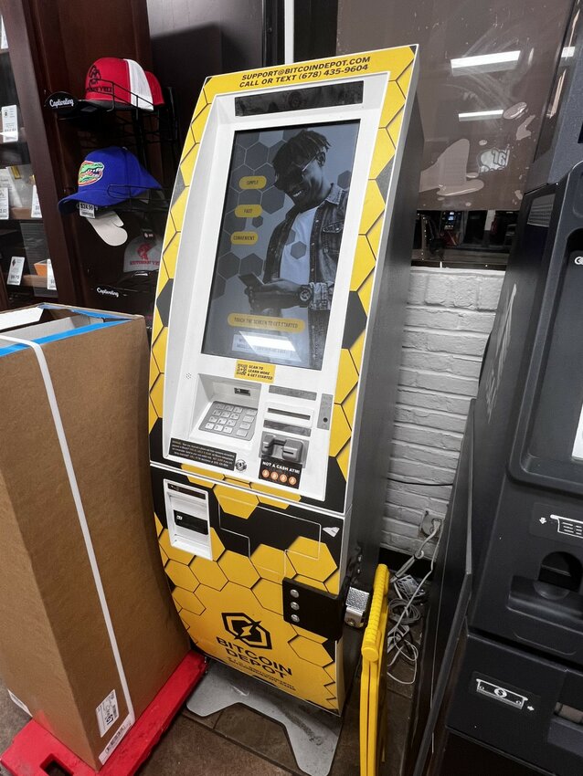 Lt. Michael Layne said that it's Bitcoin machines like this that are beginning to raise red flags in the county.