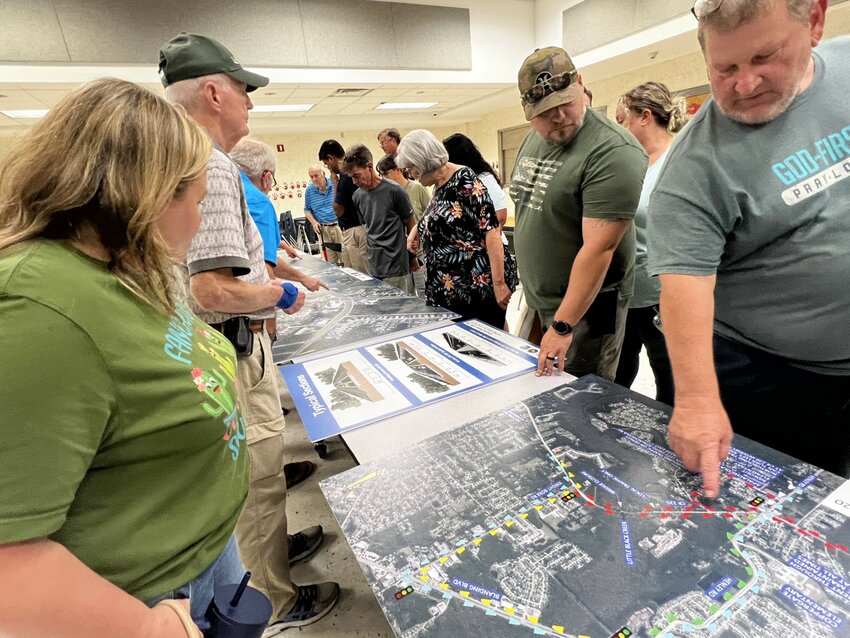 Residents were invited to RideOut Elementary to view the upcoming plans for the County Road 220 widening project.