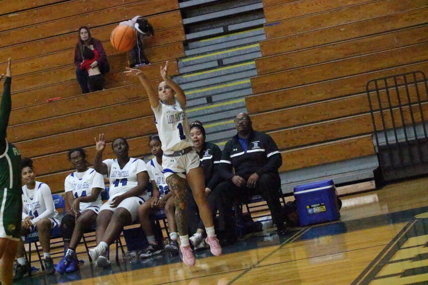 Ridgeview senior guard Emma Rayes has been hot with her three point shot with this gamechanger in win over Fleming Island and two in Clay County Cup win over Keystone Heights.