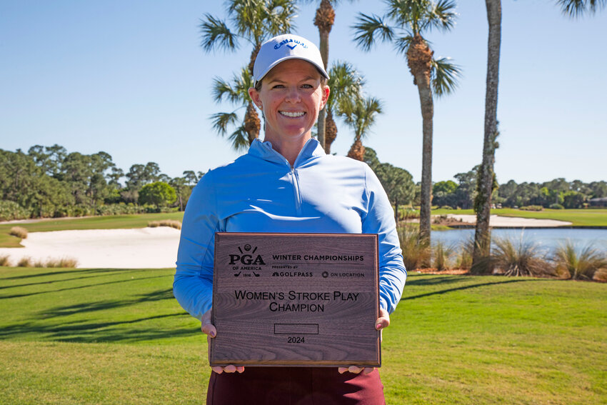 PORT ST. LUCIE, FL- FEBRUARY 20: Stephanie Connelly-Eiswerth wins the 2024 PGA Women's Stroke Play Championship at PGA Golf Club on February 20, 2024 in Port St. Lucie, Florida. (Photo by Thom Baur/PGA of America)