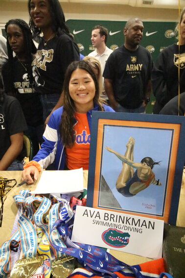 Fleming Island two time state champion diver Ava Brinkman will bring her expertise about an hour south at the University of Florida where Brinkman has been training for the past four years.