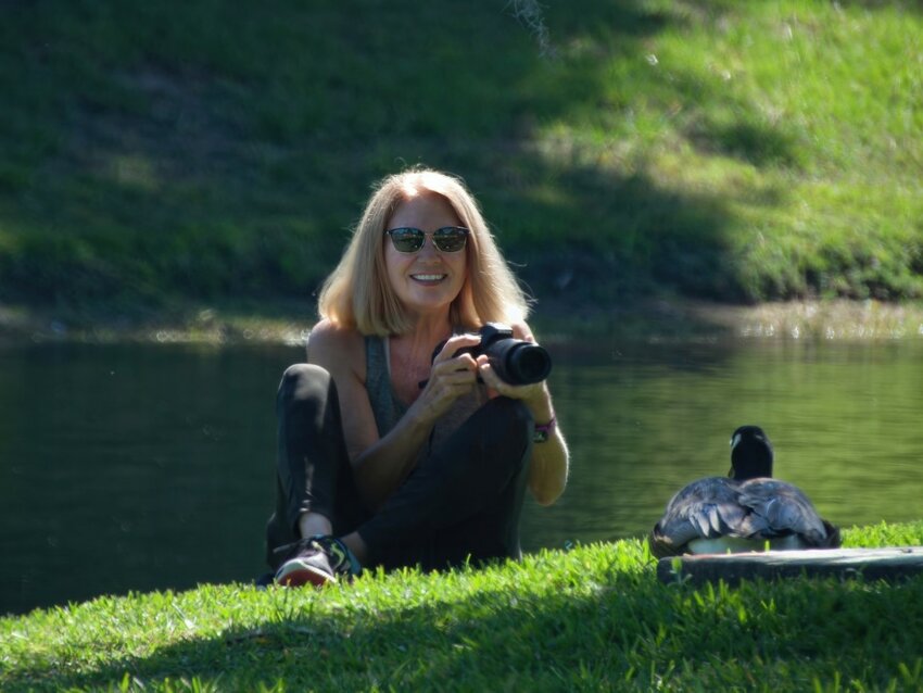 You can often find wildlife photographer Becky Hinson sitting in her backyard waiting for the next creature to appear.