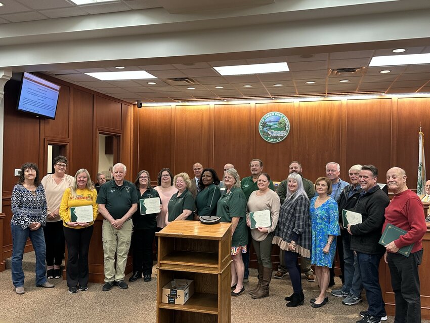 The city recognized five volunteer organizations for their contributions during the Christmas season during Tuesday night's City Council meeting.