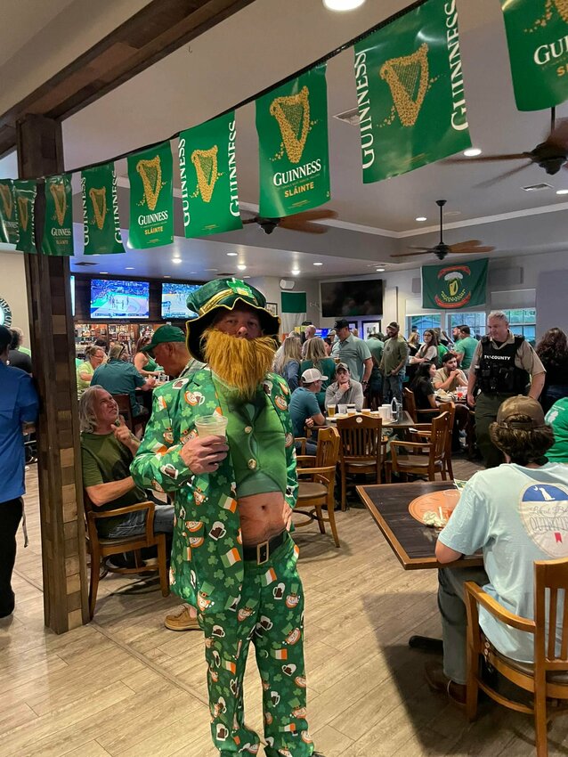 Revelers at the Hibernia Pub during last year's St. Patrick's Day celebration.