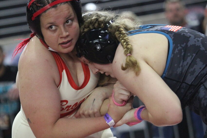 Middleburg High senior Cheyenne Cruce's attempt to win three straight titles fell short with her third place finish Saturday in Kissimmee at the FHSAA Girls Wrestling Championships.
