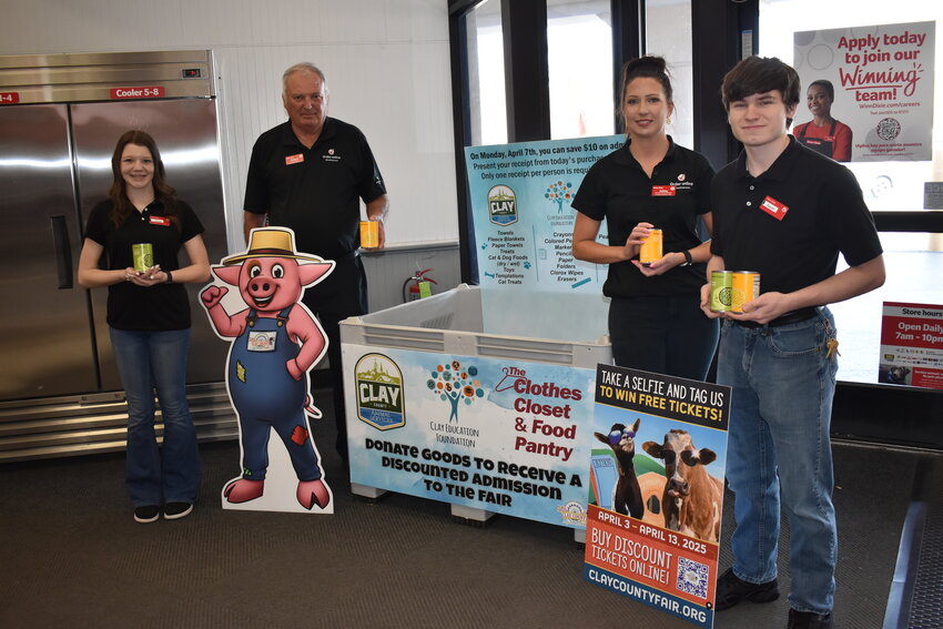 From left, Bailey Rider, Mike Finnick, Ashley Havens and Steven Land are supporting Our Fair Cares for this year's Clay County Agricultural Fair.