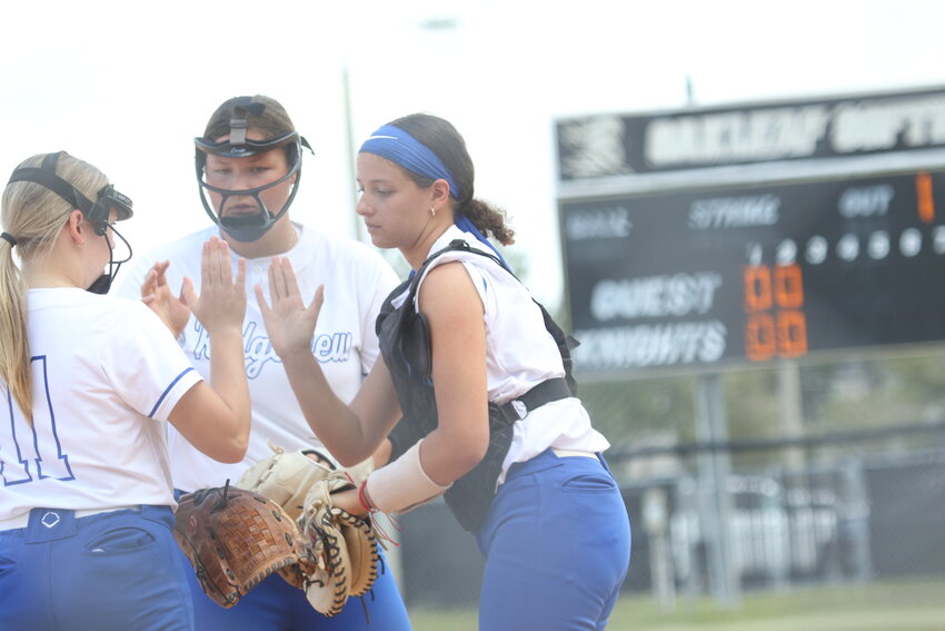 Ridgeview catcher Nicole Deschamps has become the vocal leader of the Panthers after moving from third base to catcher due to injuries and was critical in Panthers 4-2 win over 14th ranked Yulee.