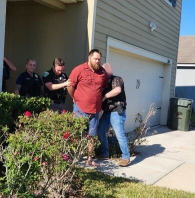 Anthony Joseph Marroletti being arrested by the Green Cove Springs Police Department.
