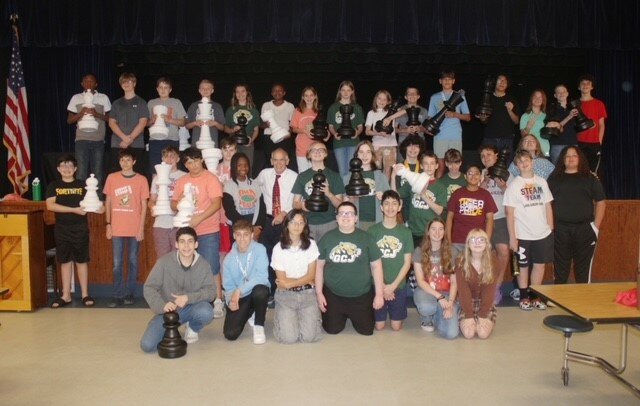Green Cove Springs Junior High students were victorious in the April chess tournament among local chess clubs.
