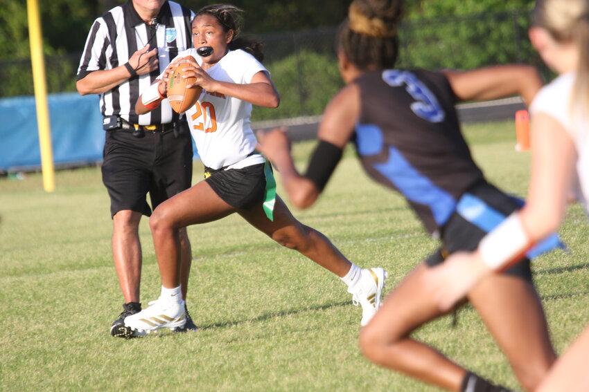 Orange Park flag football has three wins to end the season with freshman quasrterback Ella Crowe, the hero of the girls basketball district title, at the helm.