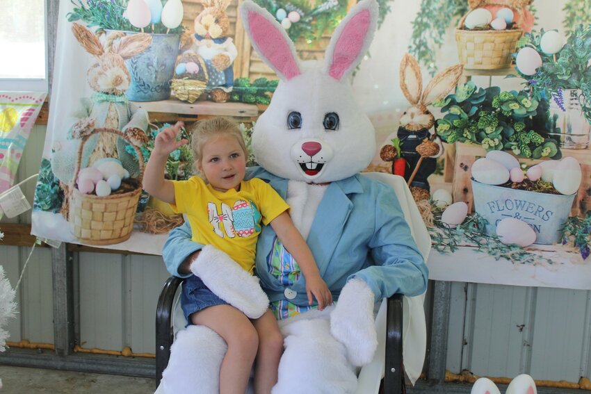 Children were able to pose for photo-ops with the Easter Bunny.