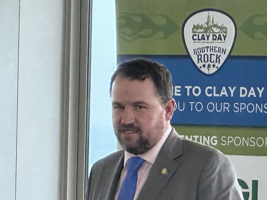 Florida Rep. Judson Sapp told Clay County community, business and governmental leaders the state had to make "adjustments" to the budget to avoid long-term financial problems.