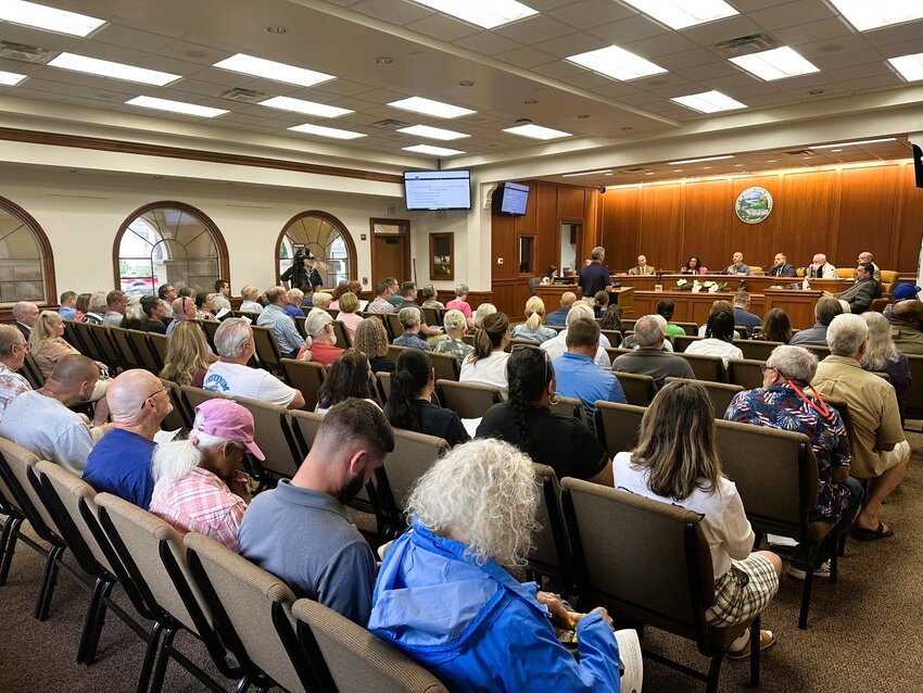 Residents packed City Hall on Tuesday night for the first reading of an ordinance that would prompt a 20% increase of electric rates. Most opposed the increase, though the city hasn't increased its electric costs in nine years.