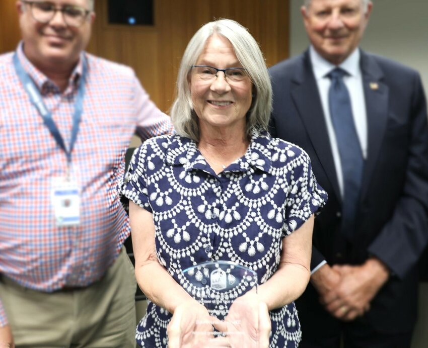 County commissioners honored Barbara Cornett as Volunteer of the Year on Tuesday.