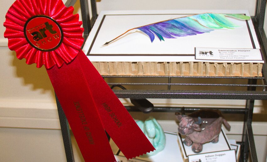 Clay High's Samantha Harper won an Award of Excellence in the paper medium.