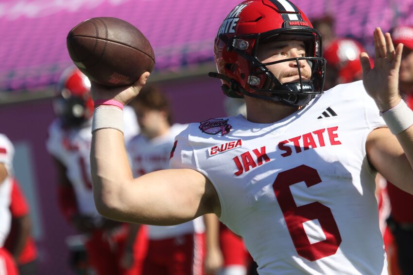 Former Ridgeview High quarterback Tyler Huff, here as quarterback Jacksonville State after a conference winning season and a Cure Bowl game, has added the Jacksonville Sharks in the Indoor Football League to his impressive football resume.