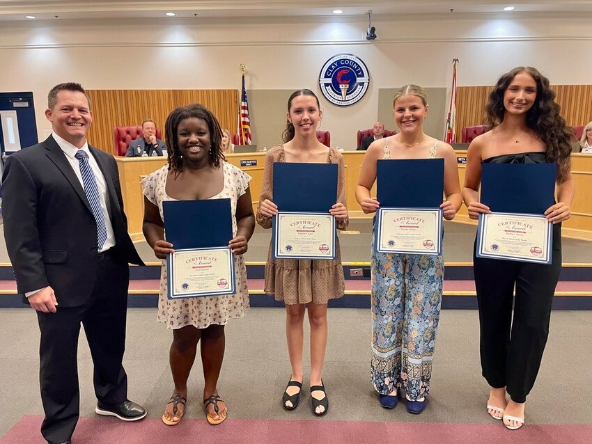 Athletes of the Month: Ava Clinkscale, Erabelle Conant, Kadence Massey, Charley Maddox and Olivia Sikes.