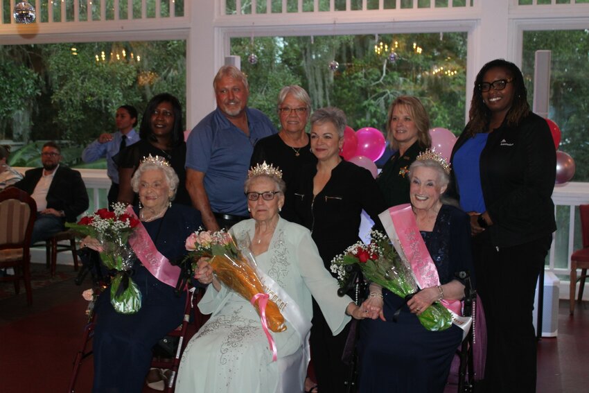 From left: Ms. Long-Term Care Joani Peteroy, Lifetime Achievement Award winner Karol Smith and Ms. Assisted Living Lois Swan.