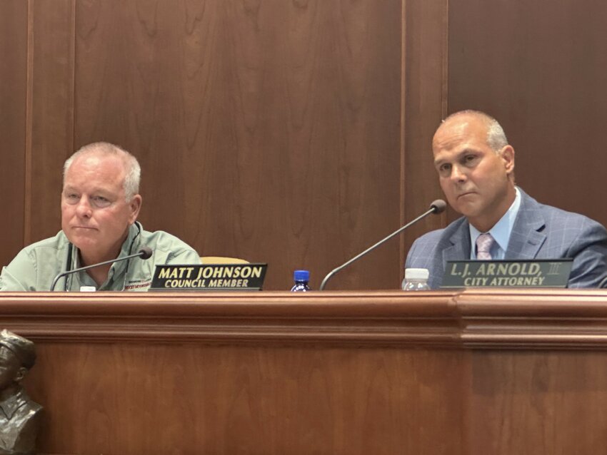 The Green Cove City Council decided to keep Ed Gaw, left, as the Vice Mayor during its regular meeting Tuesday night while voting 4-0 to appoint Matt Johnson as the new Mayor following Thomas Smith's sudden resignation on Monday. The council also agreed to hold a special election on Sept. 23 to fill Smith's empty seat.