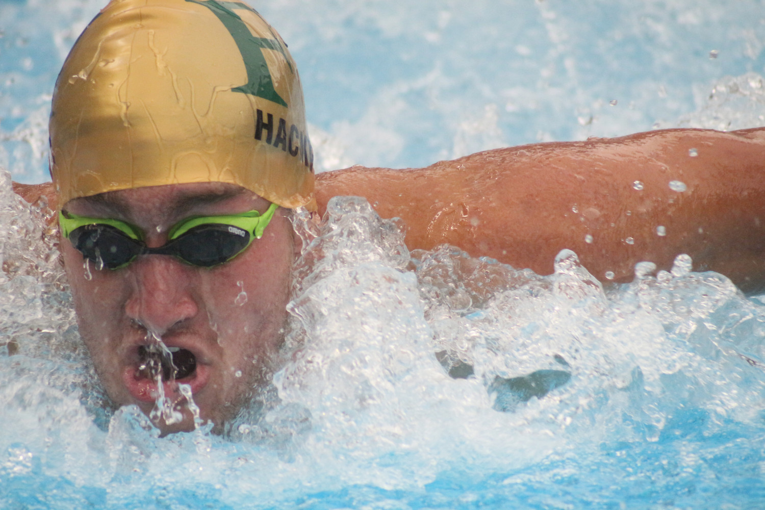 Fleming Island High senior Nick Hackett could not repeat his state titles in the 200 free and 100 butterfly,  but swam All-American times for third and second, respectively, at the Class 4A championships November 10 in Stuart.