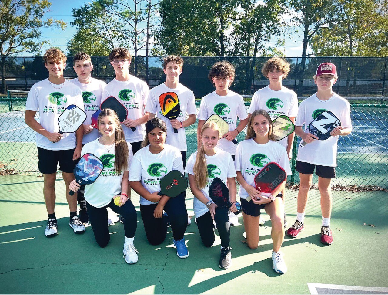 The Fleming Island High Golden Eagles officially started their club pickleball program in August, but it will take two years and a few hoops to jump through before they can officially call themselves a varsity athletics program.