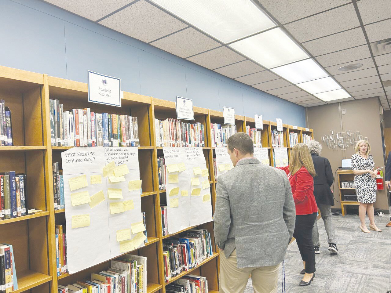 Residents prioritized their long-term vision of the county, including recreation and infrastructure, at public workshops in all six districts. Here, people in Keystone Heights examined some of the suggestions already collected.
