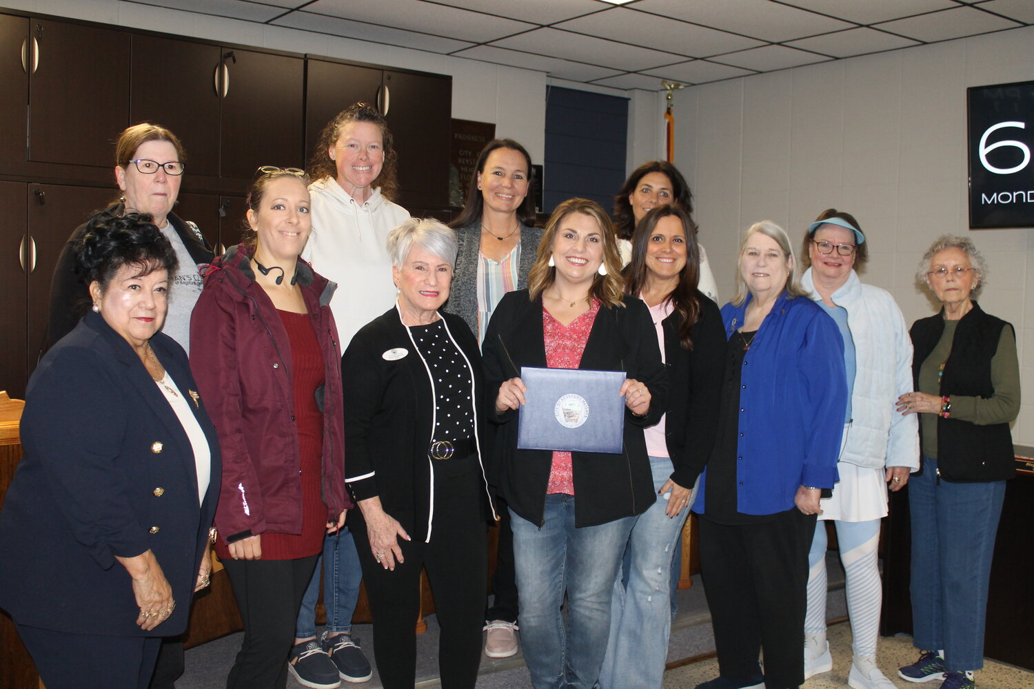 Mayor Nina Rodenroth led the proclamation that recognized the centennial of the Keystone Heights Woman’s Club. Rodenroth herself is a new member.