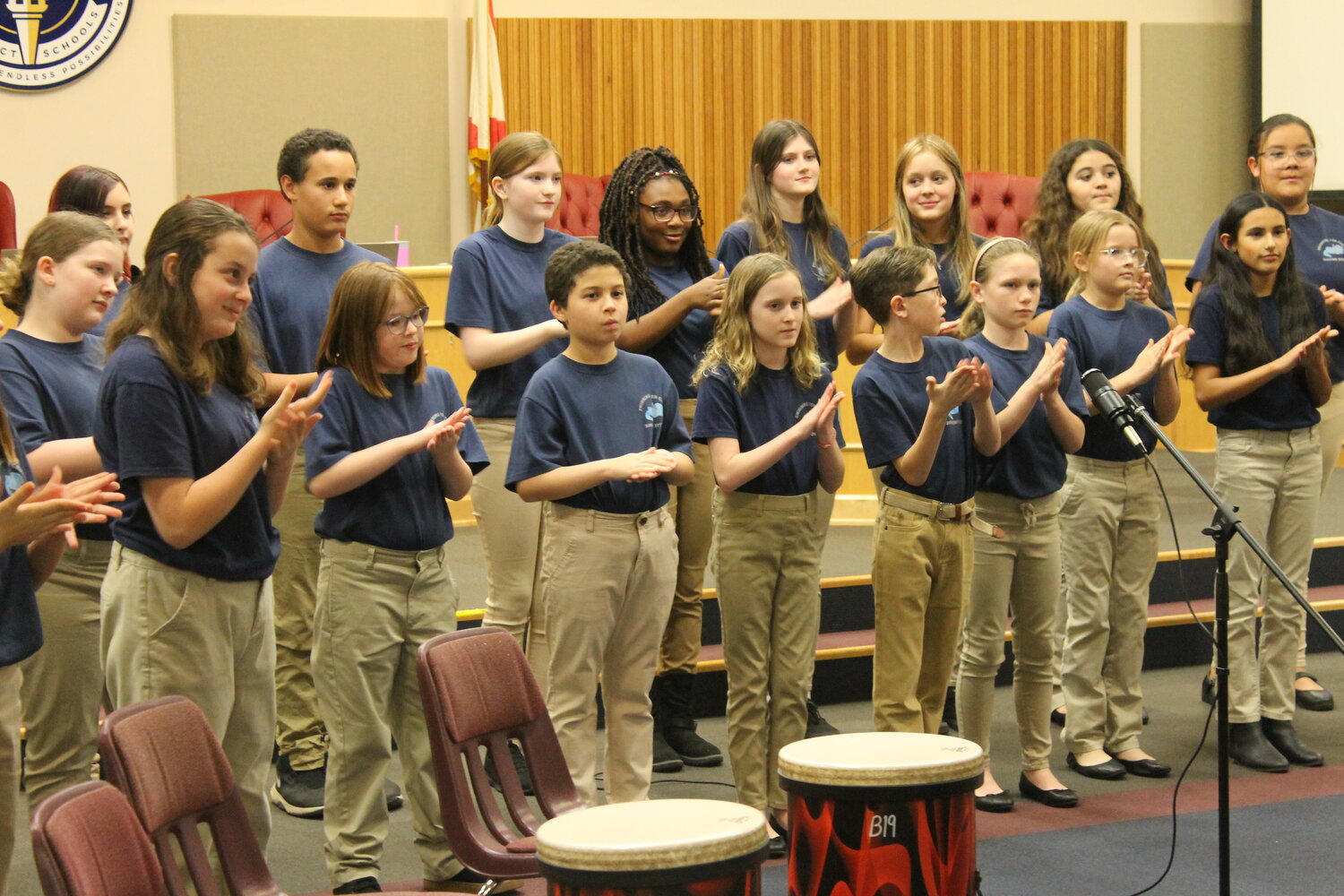 The Swimming Pen Creek Elementary Singing Otter Chorus performed “Africa” by Toto.