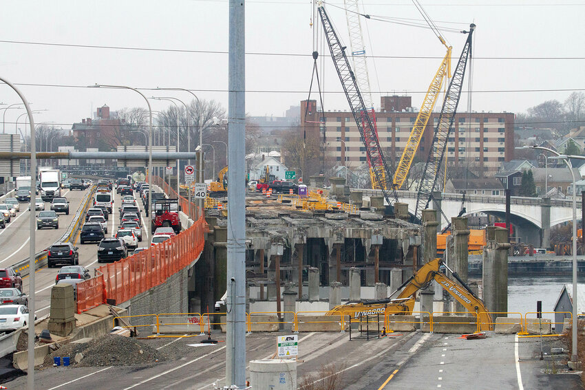 A shot of the western span of the Washington Bridge in December of 2024, prior to the superstructure being demolished.