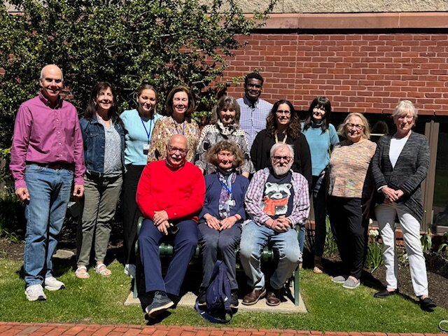 Volunteers for the newly launched Bristol-Warren Village celebrated their inclusion The Village Common of Rhode Island on Wednesday, April 30. Seated (l-r) Craig Evans, Lisa Smolski and David Jameson; standing (l-r) Chris Hughes, Karen Latina, Maureen Hegerich, Terri Hughes, MaryKae Wright, Angelo McClain, Nicole Cairrao, Terri Hubbard, Maggie Rezendez and Bonnie Evans.