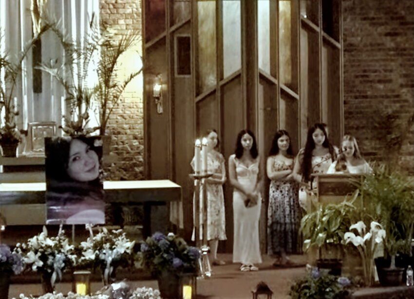 Classmates of Kelly Nevitt (a photo of her is at left) fondly recall their late friend during a “Night of Remembrance” in her memory at St. Barnabas Church on Friday night.