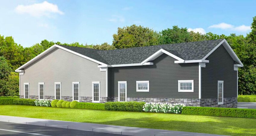 A rendering of the crematorium once proposed for north Tiverton, but now defeated.