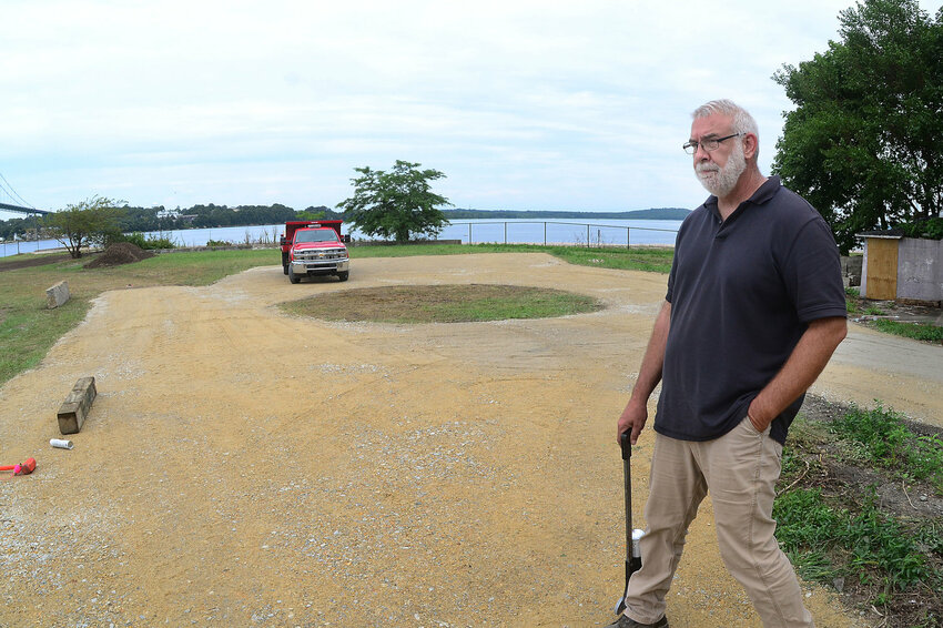 Department of Public Works Director Brian Woodhead looks over the grounds of Mt. Hope Park in 2019 as his team worked to open the new town-owned park.
