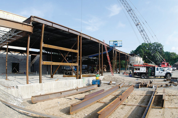 A photo of an early construction phase for the new Barrington Middle School. Barrington recently completed a two-day visioning session that will create a long-term educational vision for Barrington schools.