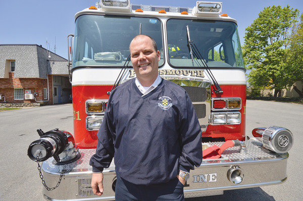 Michael Cranson, here spending one of his last days as Portsmouth fire chief in 2018, is now the new fire chief for Nantucket, Mass.