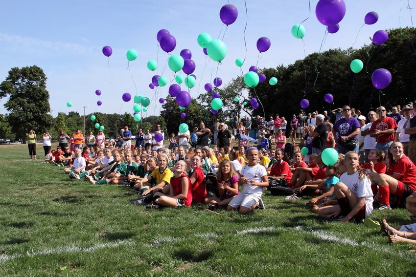 Rep. Susan Donovan is proposing a bill that would ban the intentional release of balloons, such as these during a fund-raiser in Colt State Park in Bristol in October 2015.