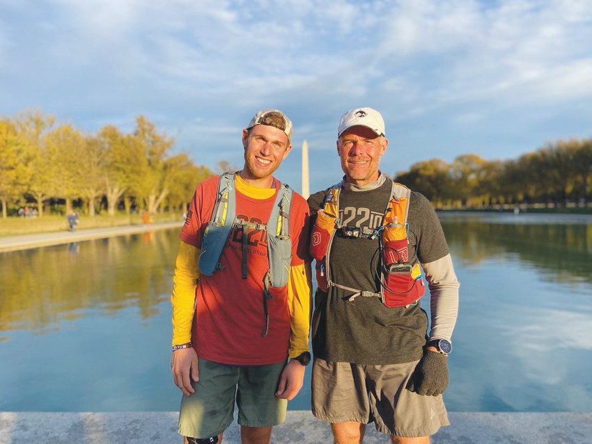Barrington native Josh Milich (left) and Brian Tjersland ran 500 miles in 12 days to raise money and support for mission22, an organization that works to end veteran suicide.